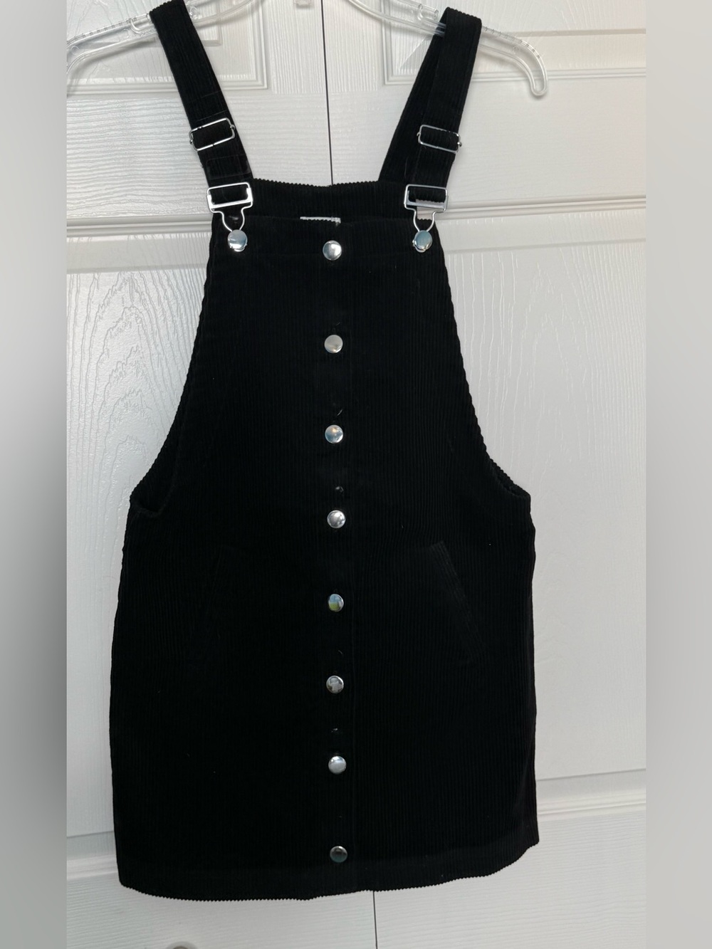 NWT Blue Rain Francesca's Black Corduroy Pinafore Dress - XS